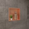 Alfi Brand 12" x 12" Brushed Copper PVD Stainless Steel Square Single Shelf Shower Niche ABNP1212-BC